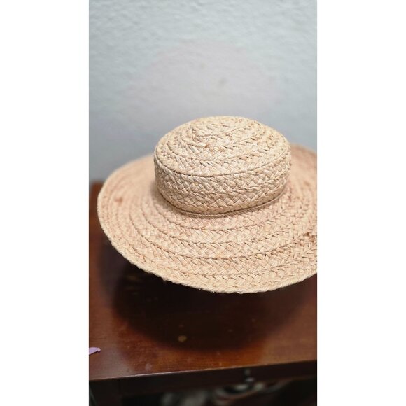 Helen Kaminski Straw Sun Hat Wide Brim & Crown Detail For Women Natural Beige Co - Picture 5 of 8